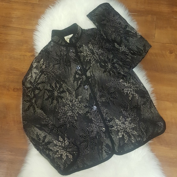 Coldwater Creek Women's Tapestry Reversible Blazer Size M - Picture 4 of 8